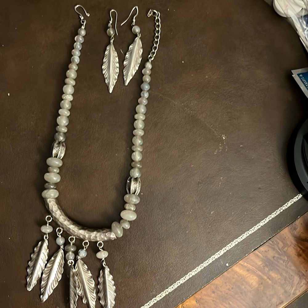 Beautiful & fun one of a kind necklace and earrings. Created by Three Sisters